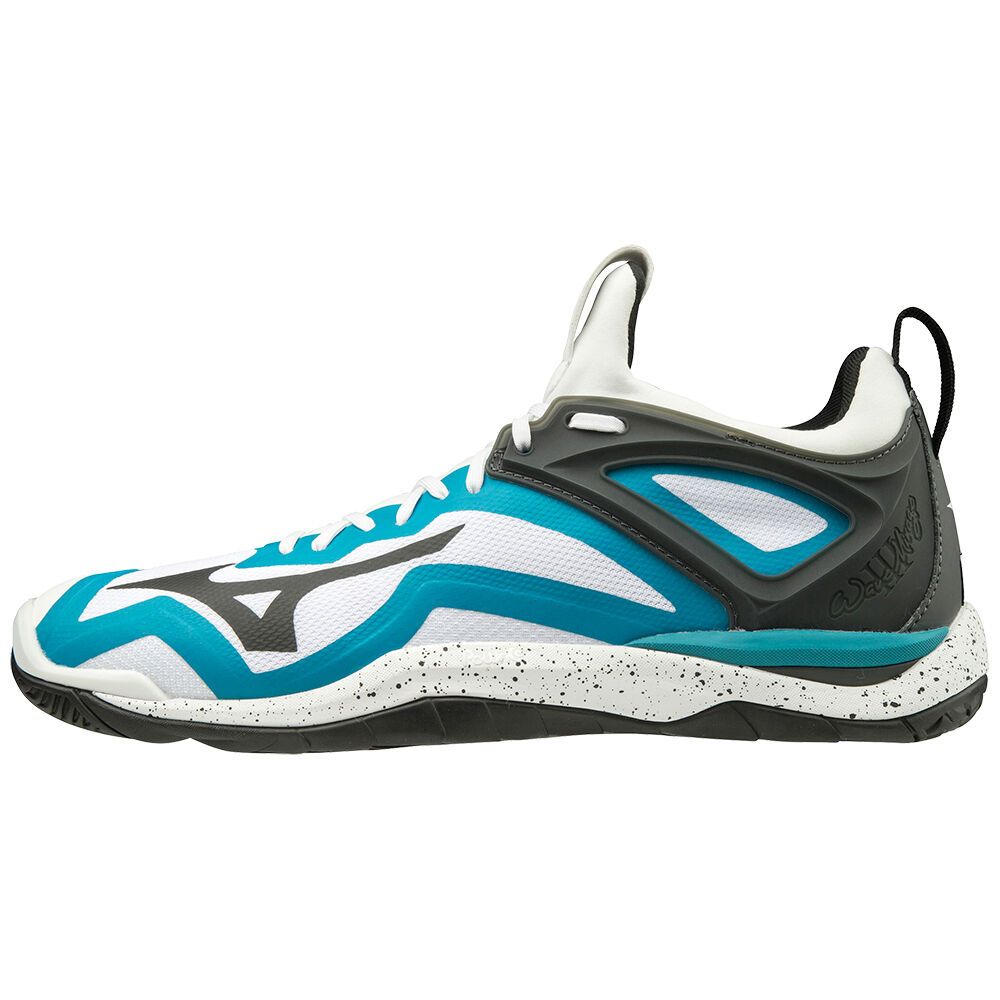 Zapatillas De Balonmano Mizuno WAVE MIRAGE 3 Para Hombre Blancos/Negros/Azules 2741906-VM